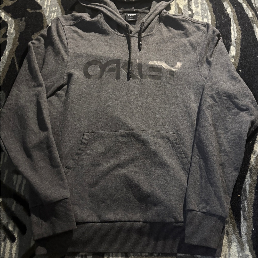 Oakley Men's Charcoal Gray Logo Pullover Hoodie